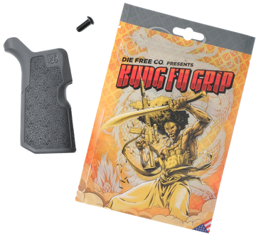Die Free Co Kung Fu Grip Gray Nylon Fits AR-15/M4/AR-10/SR-25