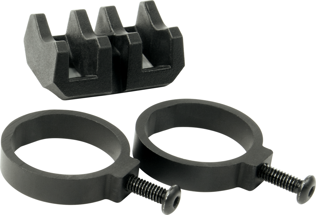 Magpul Industries MAG614 Light Mount V-Block and Rings Aluminum/Polymer - Black