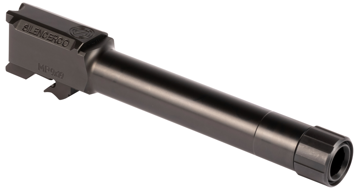 SilencerCo AC2023 S&W M&P 9mm Luger 4.75" 1/2x28 Threaded Barrel - Black Nitride