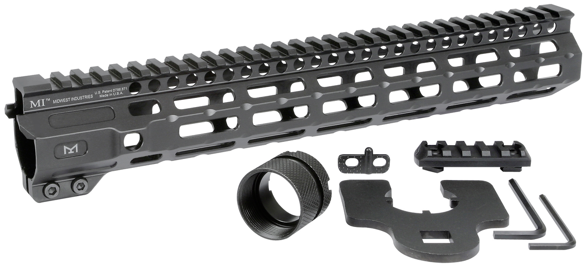 Midwest Industries M-Series AR-15 12.62" M-LOK Free-Float Handguard - Black