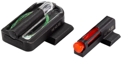 HiViz FastDot H3 Pistol Sight Set Red Fiber Optic Front / Green Tritium Rear - Fits Ruger Max-9