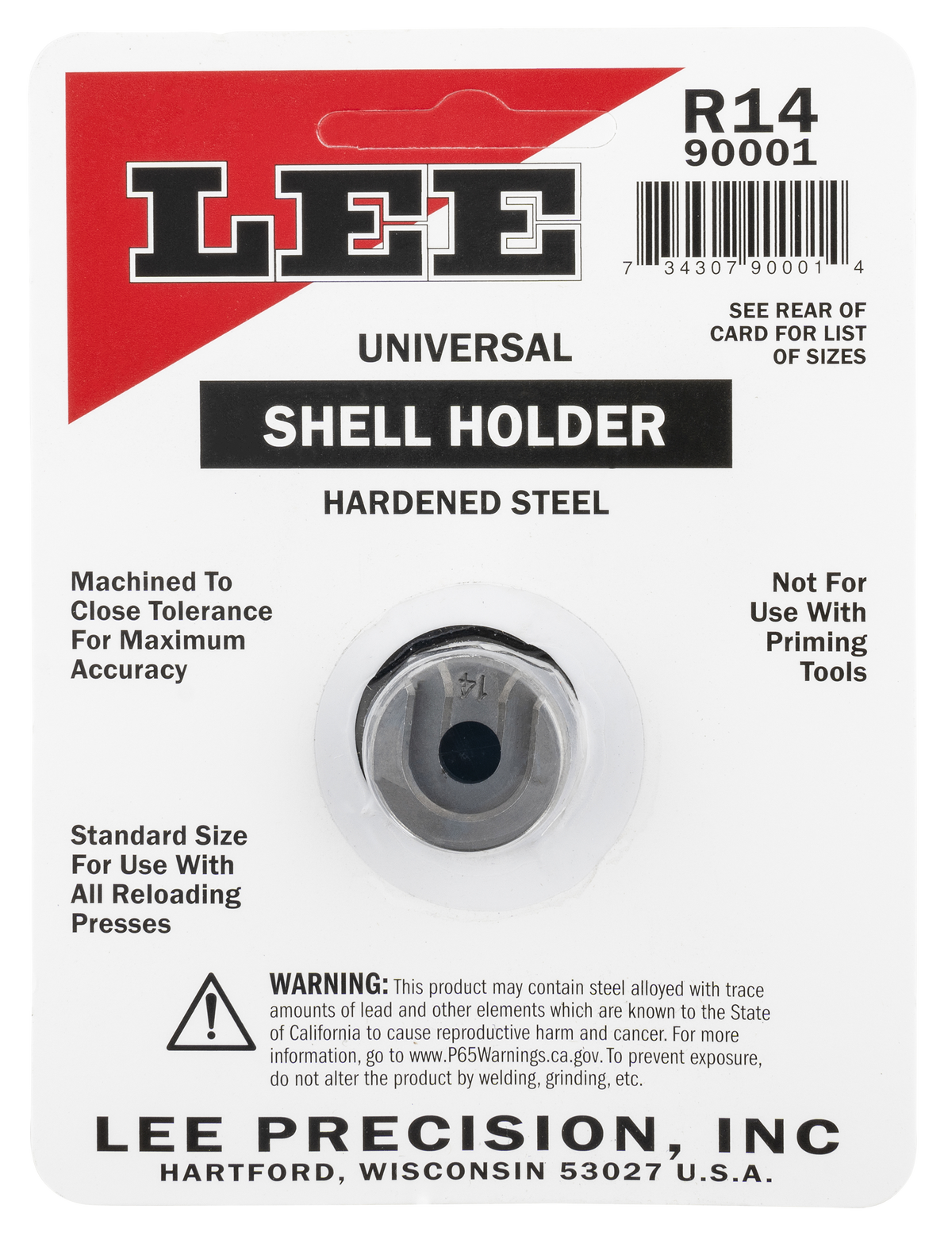 Lee Precision 90001 Shell Holder #14R 38-40 Win / 44-40 Win / 45 Long Colt