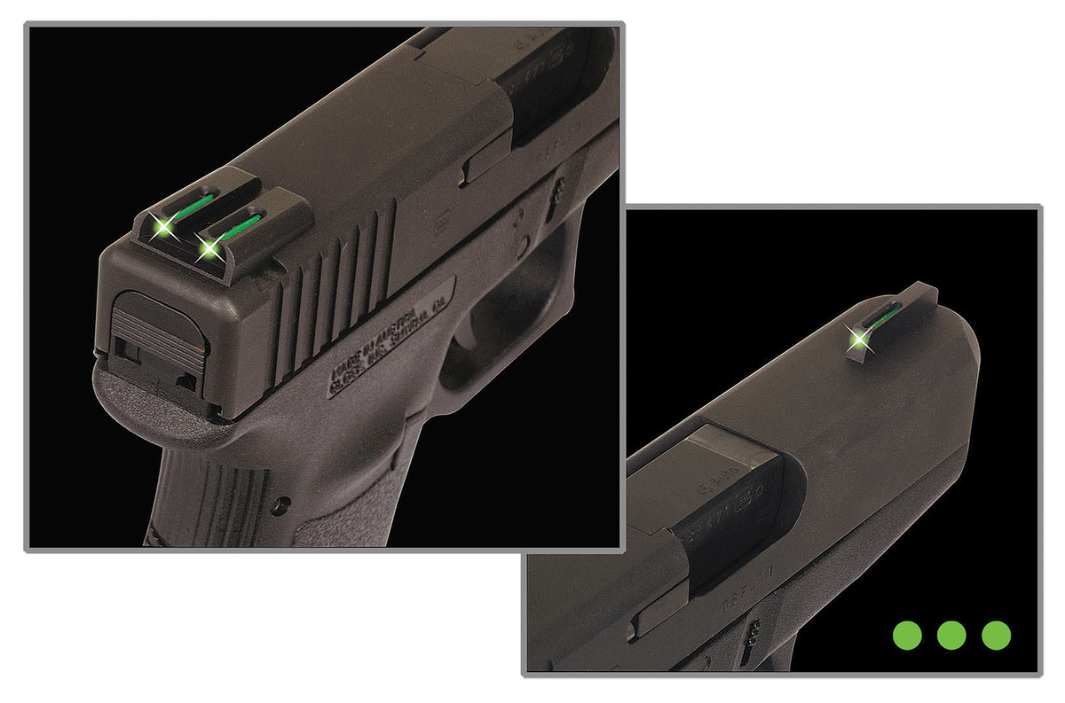 TruGlo TFO TG131MPT S&W M&P/SD9/SD40 Night Sight Set - Green Front / Yellow Rear - Black Nitride