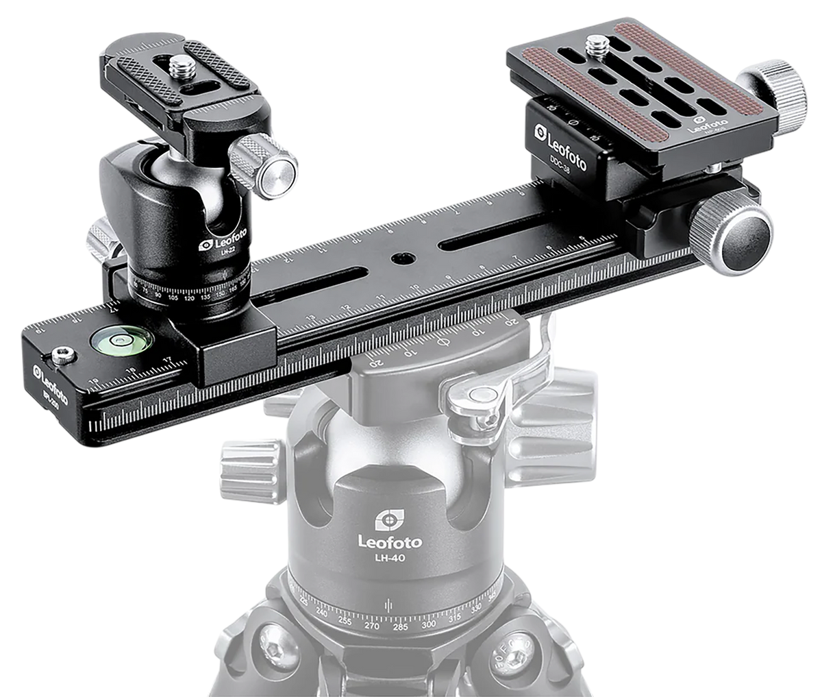 Leofoto USA FDM-02 Binocular Rangefinder Rail Kit 7.87" Black Aluminum