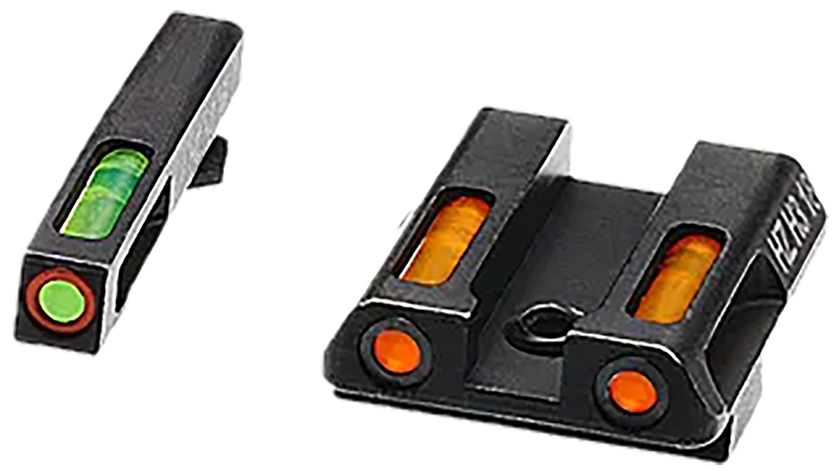 HiViz GLN621 LiteWave H3 Fiber-Optic Sight Set Green Tritium/Orange - Fits Glock 42, 43, 43X, 48