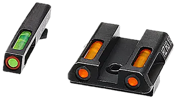 HiViz GLN621 LiteWave H3 Fiber-Optic Sight Set Green Tritium/Orange - Fits Glock 42, 43, 43X, 48