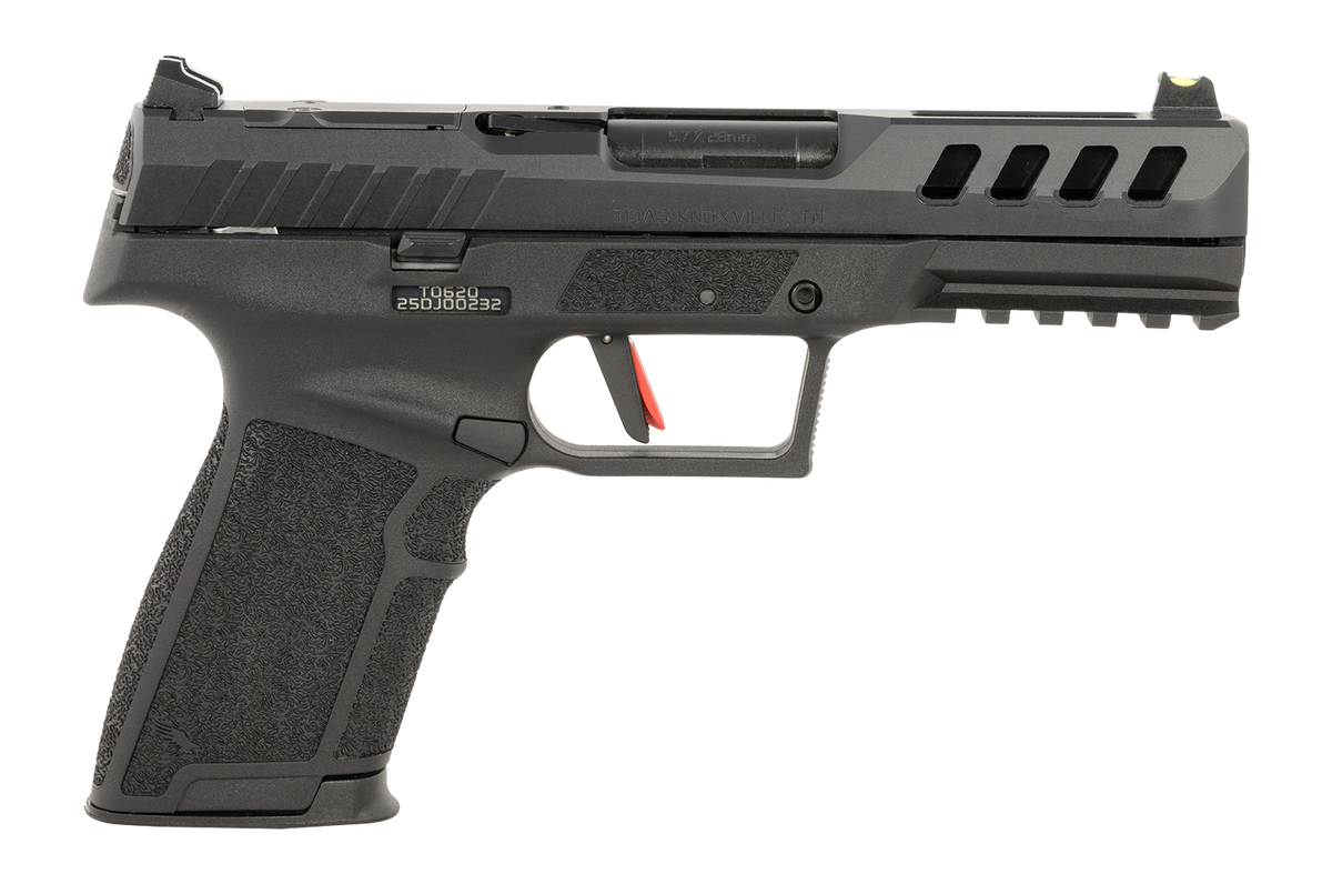 Tisas Arms PX-5.7 5.7x28mm 4.70" 20+1 SAO Semi-Auto Pistol - Black Polymer, Optic Ready