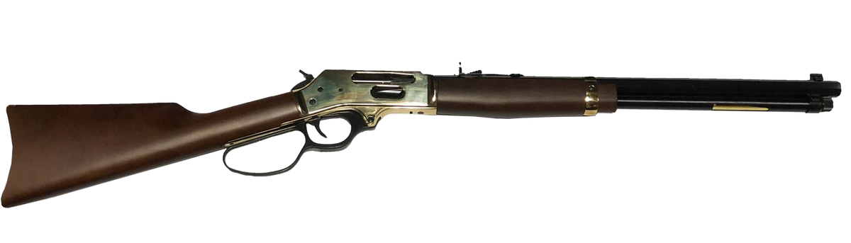 Henry H009BGL Side Gate 30-30 Win 20" 5+1 Lever-Action Rifle - Polished Brass Receiver, Large Loop