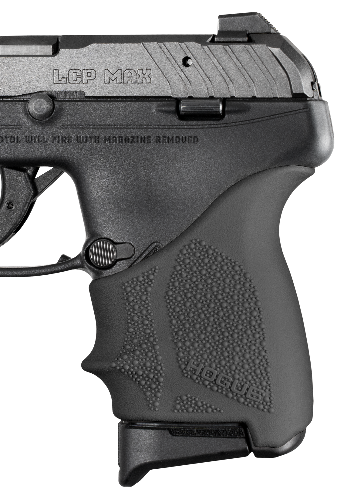 Hogue HandAll Beavertail Grip Sleeve Textured Black Rubber Ruger LCP MAX