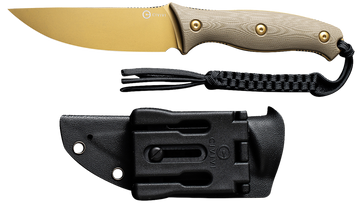 Civivi Knives Stormridge 3.92" Fixed Straight Back Plain Nitro-V Steel - Desert Tan Stonewashed Tan G10 Handle