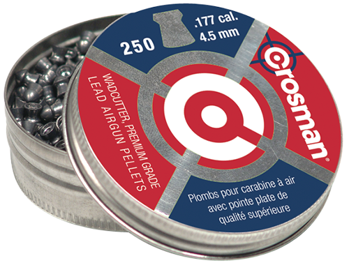 Crosman 6177 Wadcutter .177 7.4gr Lead Pellet 250/Tin
