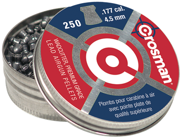 Crosman 6177 Wadcutter .177 7.4gr Lead Pellet 250/Tin