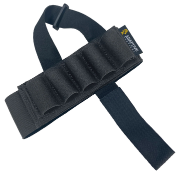 Adaptive Tactical Stock Mounted Shell Carrier 5-Rd Shotshells Black Nylon - Adjustable Stock Fit