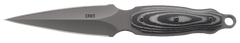 Columbia River 2075 Shrill 4.77" Fixed Plain Dual-Edge 8Cr13MoV Gray TiN Black/Gray Resin Fiber Overlay Handle