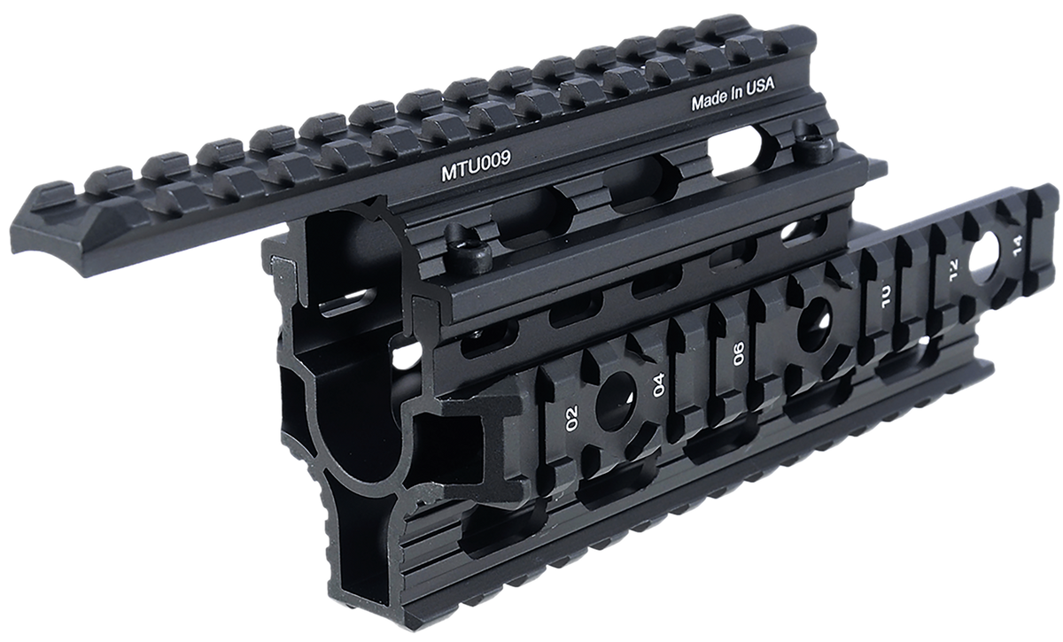 Leapers UTG Pro MTU009 AK47 Universal Quad Rail Handguard 8.43" Aluminum Matte Black