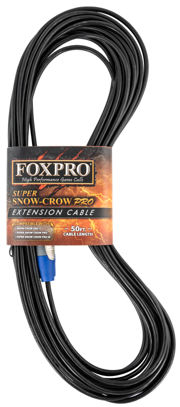 Foxpro Speaker Extension Cable 50' Black for Super Snow Crow Pro & Snow Crow Pro 2