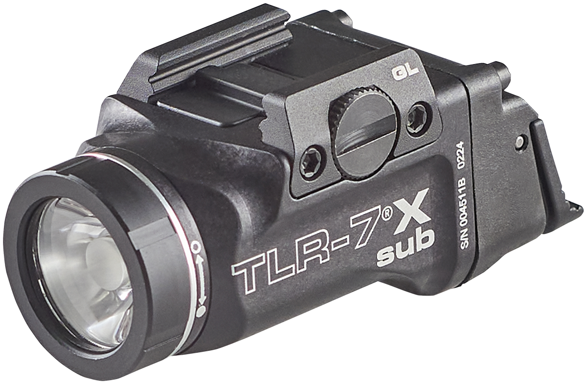Streamlight TLR-7 X Sub 500 Lumens White LED Black Anodized Weapon Light - Glock 43X MOS/48 MOS & 43X/48 Rail