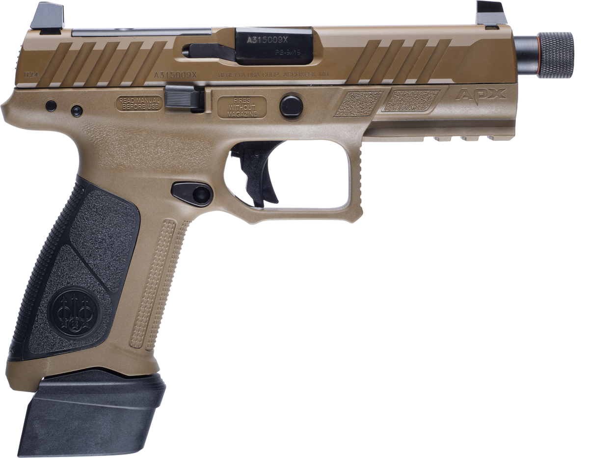 Beretta APX-A1 Tactical 9mm Luger 4.8" 21+1 Striker-Fired Pistol - Flat Dark Earth