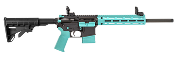 Tippmann Arms M4-22 LTE 22 LR 16" 25+1 Semi-Auto Rifle - Robin Egg Blue Handguard