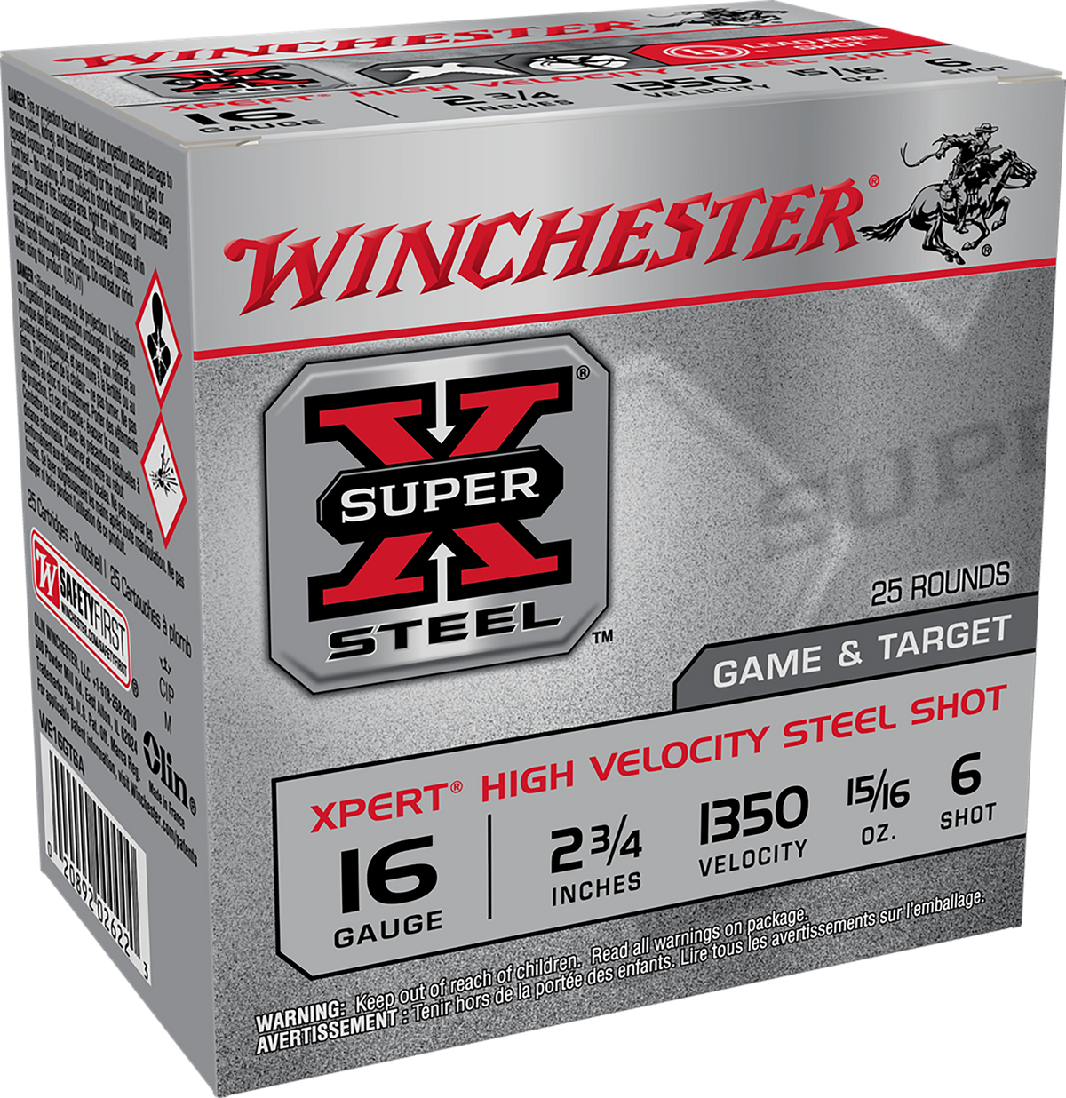 Winchester Ammo Super X Xpert 16 Gauge 2.75" 15/16 oz #6 Shot 25 Rd - Box or Case