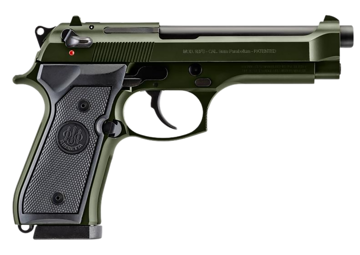 Beretta USA 92FS 9mm Luger 4.90" 15+1 Semi-Auto Pistol - OD Green Cerakote