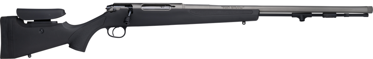 Traditions NitroBolt 50 Cal 24" Tungsten Cerakote Fluted Threaded Barrel Bolt-Action Muzzleloader - Adj Cheek Piece & LOP Black Synthetic Stock