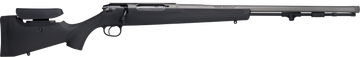 Traditions NitroBolt 50 Cal 24" Tungsten Cerakote Fluted Threaded Barrel Bolt-Action Muzzleloader - Adj Cheek Piece & LOP Black Synthetic Stock