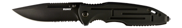 Rynoblade Knives RUK0153 440A 3-1/2" Black Anodized Folding Knife