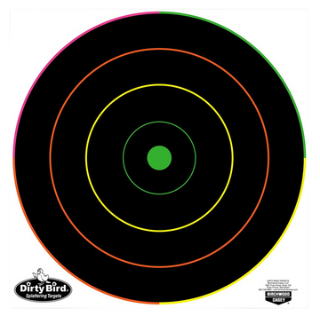 Birchwood Casey Dirty Bird 12" Bullseye Tagboard Hanging Splatter Target Multi-Color 10 Pk