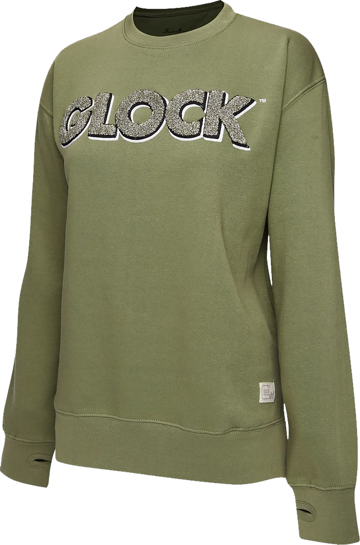 Glock AP96263 Women's Crewneck Raglan Fleece Olive Long Sleeve - XL