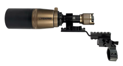 Foxpro Quadfire Gun-Mounted Light Quick Detach Mount Infrared/Green/Red/White - Black/Gold