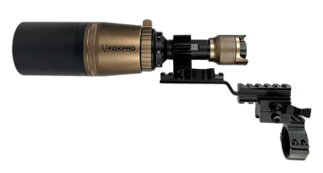 Foxpro Quadfire Gun-Mounted Light Quick Detach Mount Infrared/Green/Red/White - Black/Gold