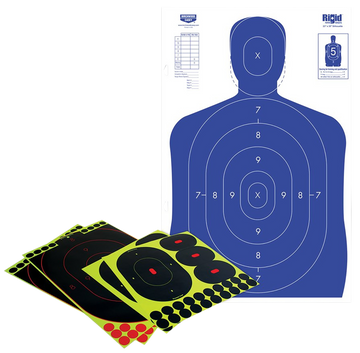 Birchwood Casey Shoot-N-C 12x18 Reactive Silhouette Paper Target Kit w/ Pasters