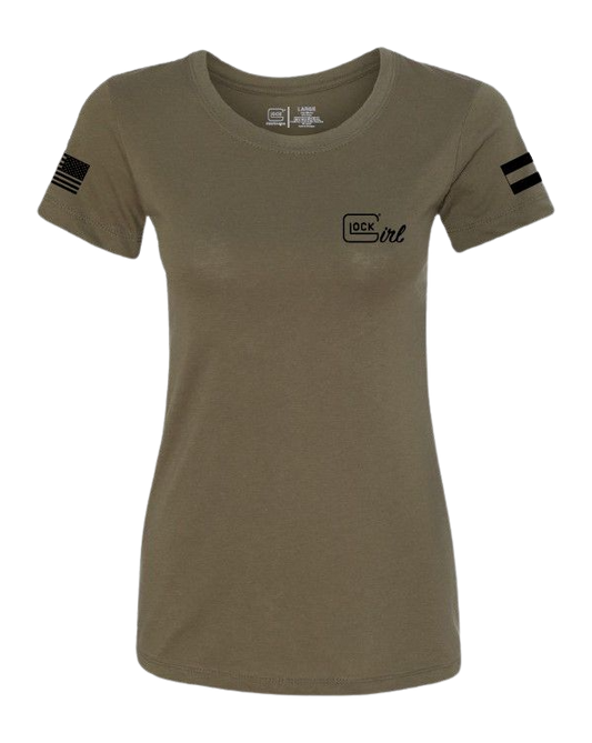 Glock Girl Flag Tee XL Green