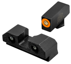 XS Sights R3D 2.0 Night Sights for Glock - 3-Dot Green Tritium Orange Outline Front / Green Tritium Rear