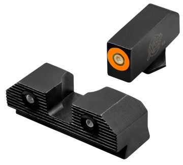 XS Sights R3D 2.0 Night Sights for Glock - 3-Dot Green Tritium Orange Outline Front / Green Tritium Rear