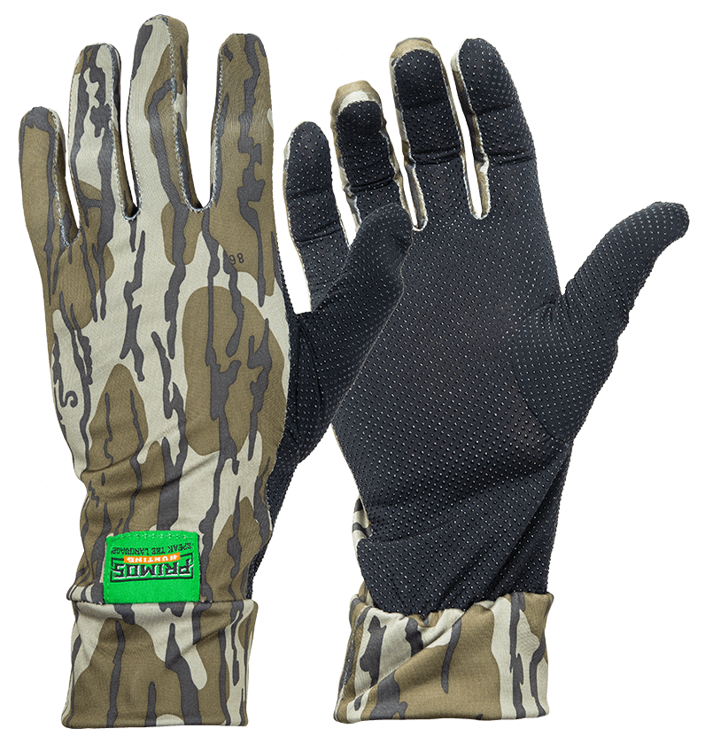 Primos Stretch Fit Mossy Oak Original BottomLand Neoprene Gloves OSFA