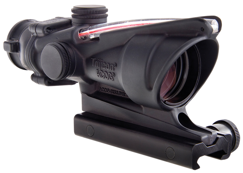 Trijicon 100219 ACOG 4x32mm Illuminated Red Horseshoe .223/5.56 BDC Riflescope - Black Hardcoat Anodized