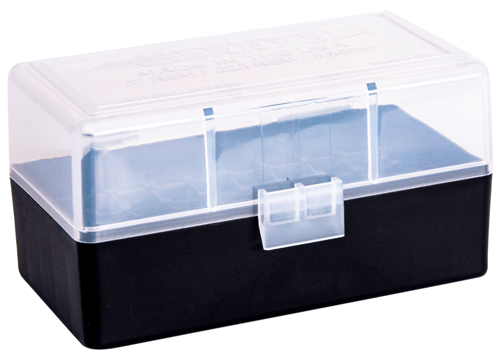 Berry's 79462 405 Ammo Box 223 Rem, 5.56x45mm NATO 50rd Clear Lid w/Black Bottom