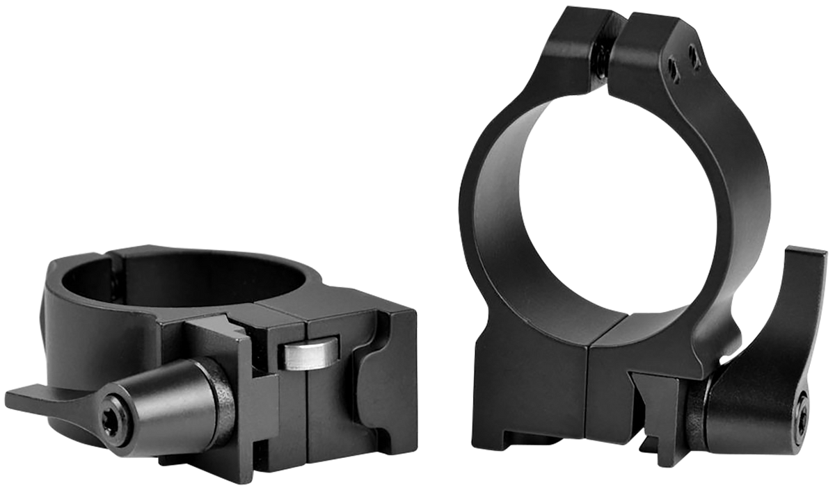 Warne 14RLM Maxima 30mm Medium Matte Black Steel QD Scope Rings - Ruger No.1/Mini 14/Blackhawk