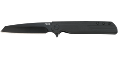Columbia River LCK + 3.24" Folding Tanto Plain Black Oxide 8Cr13MoV SS Black GRN Knife