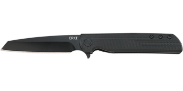 Columbia River LCK + 3.24" Folding Tanto Plain Black Oxide 8Cr13MoV SS Black GRN Knife