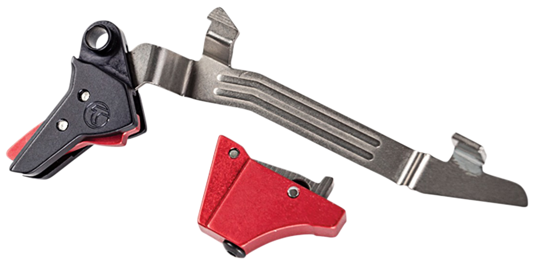 Timney Triggers Alpha Competition 45 ACP/10mm Auto Straight Trigger 3 lb for Glock Gen 3-4 Large Frame - Red