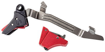 Timney Triggers Alpha Competition 45 ACP/10mm Auto Straight Trigger 3 lb for Glock Gen 3-4 Large Frame - Red