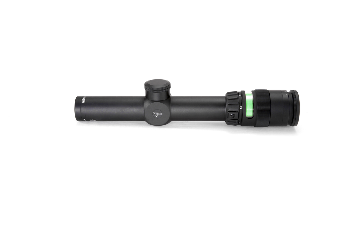 Trijicon AccuPoint 1-4x24mm 30mm Tube Illuminated Duplex Crosshair Green Dot Riflescope - Black Hardcoat Anodized