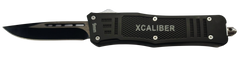 Xcaliber Knife Company 9mm Medium 3.25" OTF Drop Point 440C SS Blade - 4.64" Steel Handle