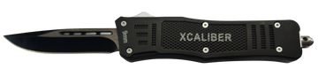 Xcaliber Knife Company 9mm Medium 3.25" OTF Drop Point 440C SS Blade - 4.64" Steel Handle