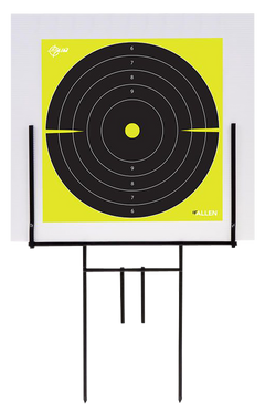 EZ-Aim 15309 Portable Range Target Stand Black Steel 18" W x 19" H - 2 Adhesive Targets