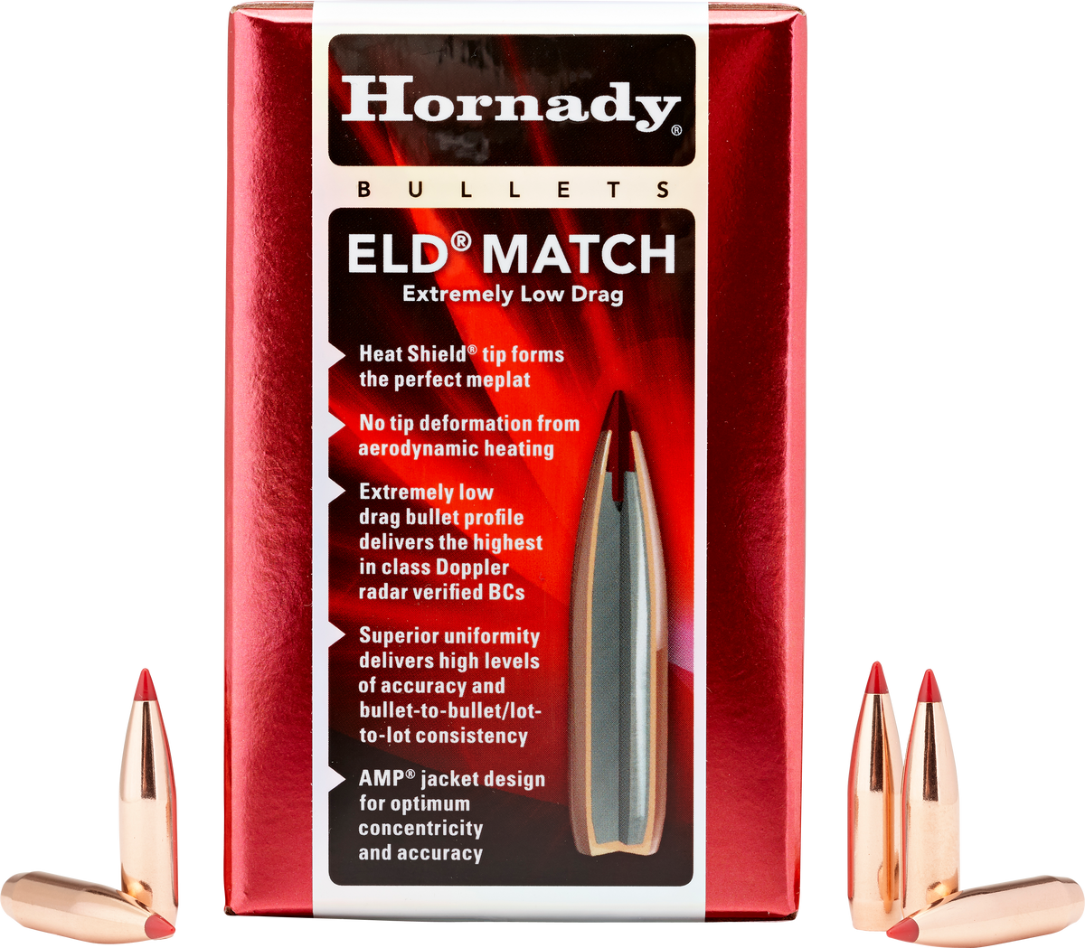 Hornady ELD Match 6.5mm .264 147 gr Reloading Bullets - 500/Box