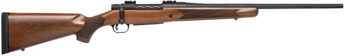 Mossberg Patriot Walnut 270 Win 22" 5+1 Bolt-Action Rifle - Matte Blued Fluted